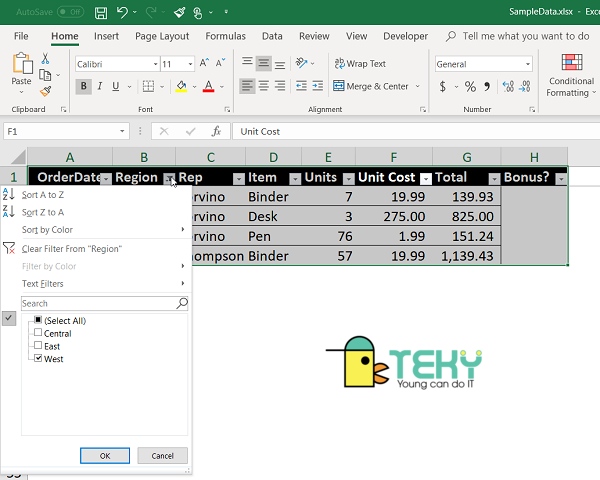 Copy công thức trong Excel cho toàn bộ cột