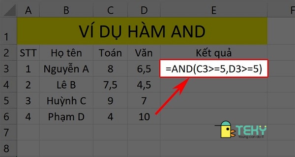 Sơ lược về hàm AND trong Excel 