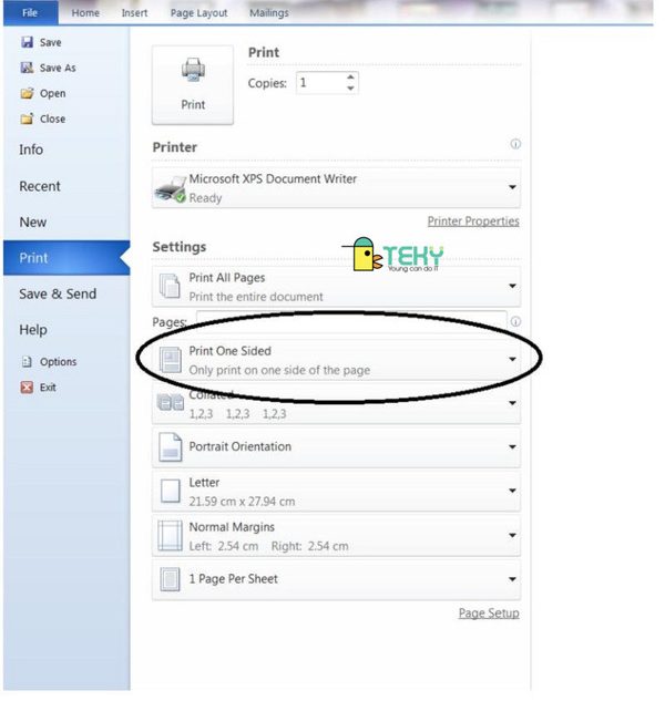Cách in 2 mặt trong word 2007