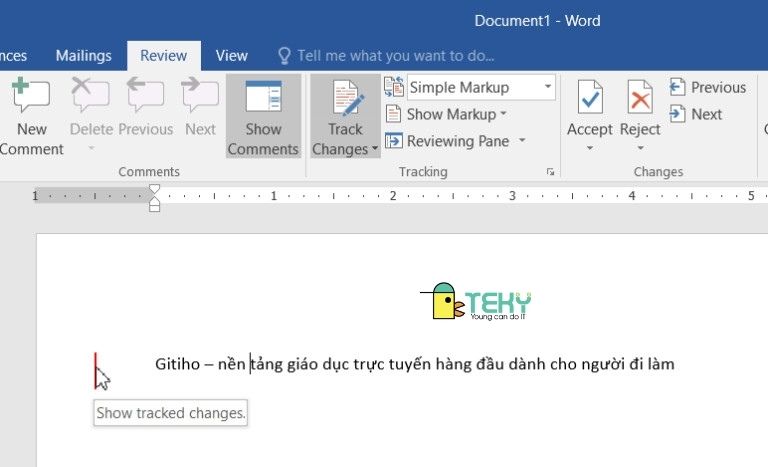 Bạn có thể nhấn vào ký hiệu đầu dòng để xem thay đổi đó bao gồm những gì