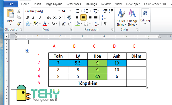 Cách tính tổng trong Word đơn giản và nhanh chóng nhất