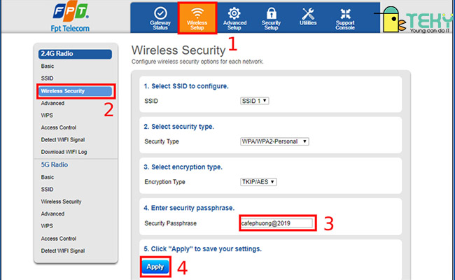 Cách đổi mật khẩu wifi rất đơn giản