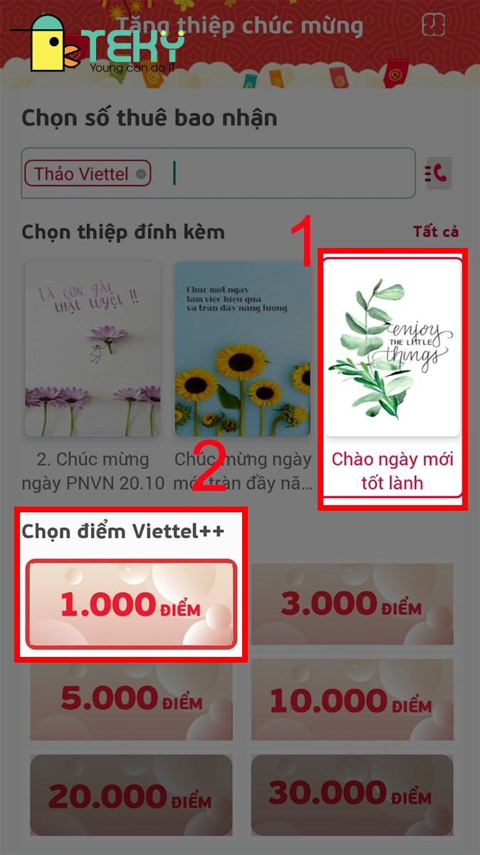 Cách đổi điểm viettel