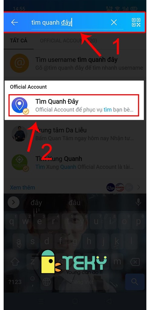 Tìm quanh đây zalo