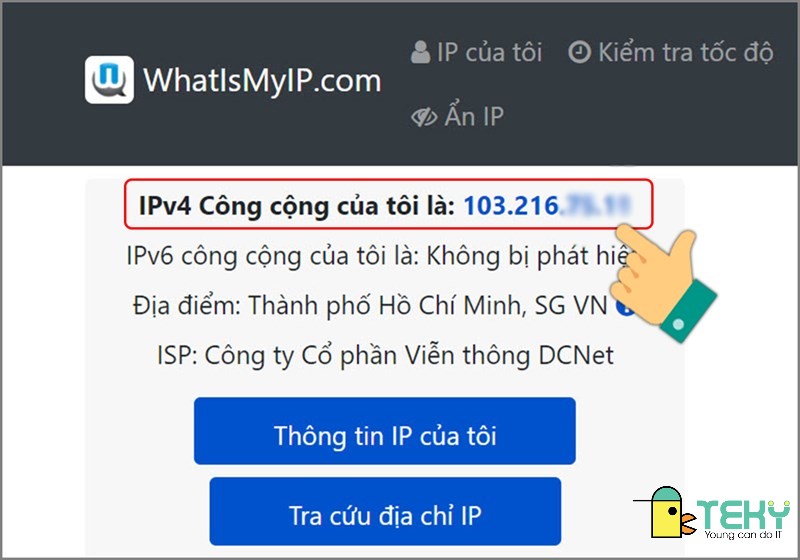 Kiểm tra ip máy tính