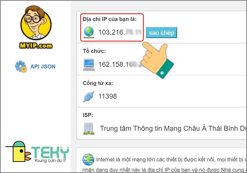 Kiểm tra ip máy tính