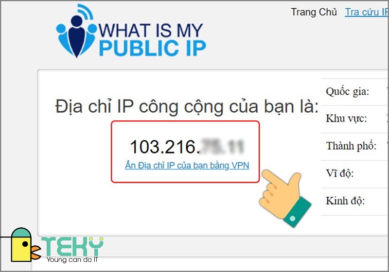 Kiểm tra ip máy tính