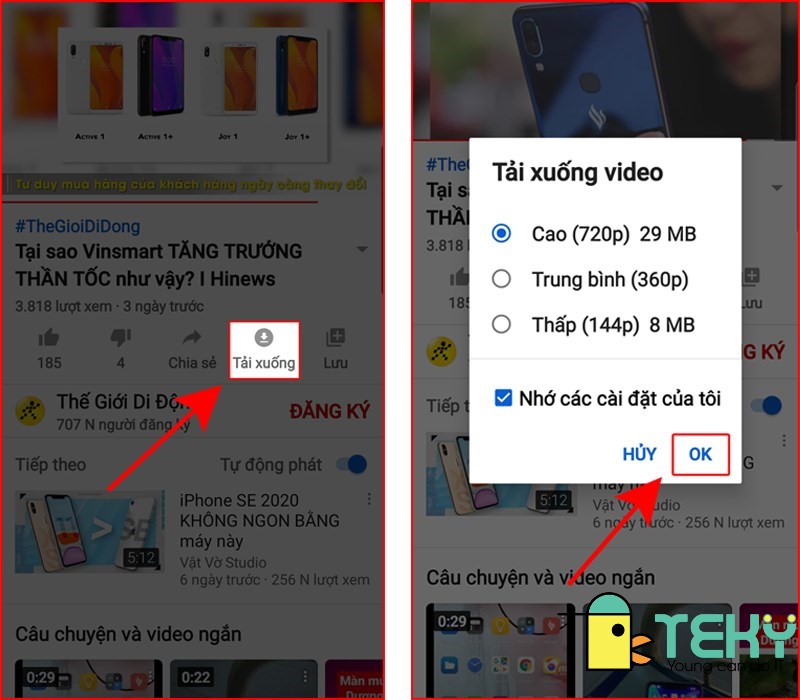 Tải video YouTube về điện thoại