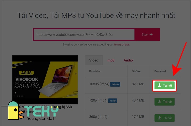 Tải video YouTube về điện thoại