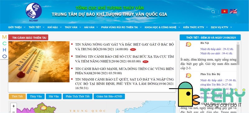 Cách xem dự báo thời tiết