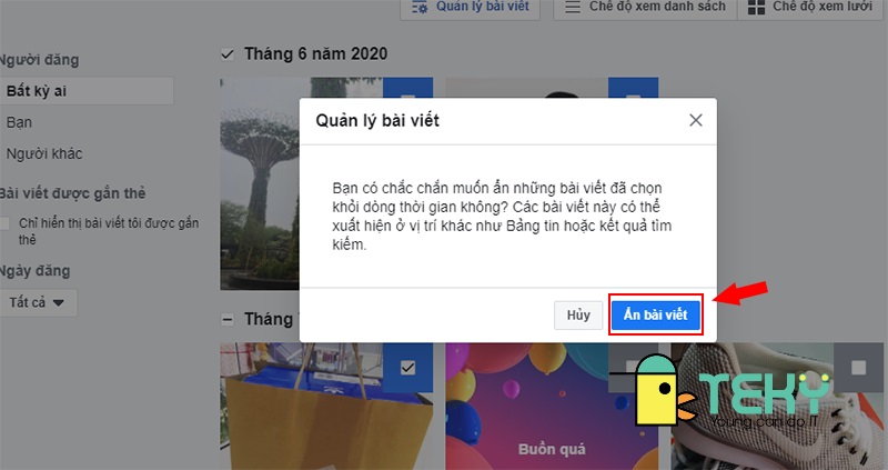 cách xóa bài viết trên facebook