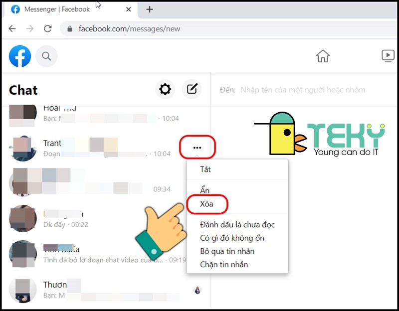 Cách xoá tin nhắn trên messenger nhanh nhất hiện nay