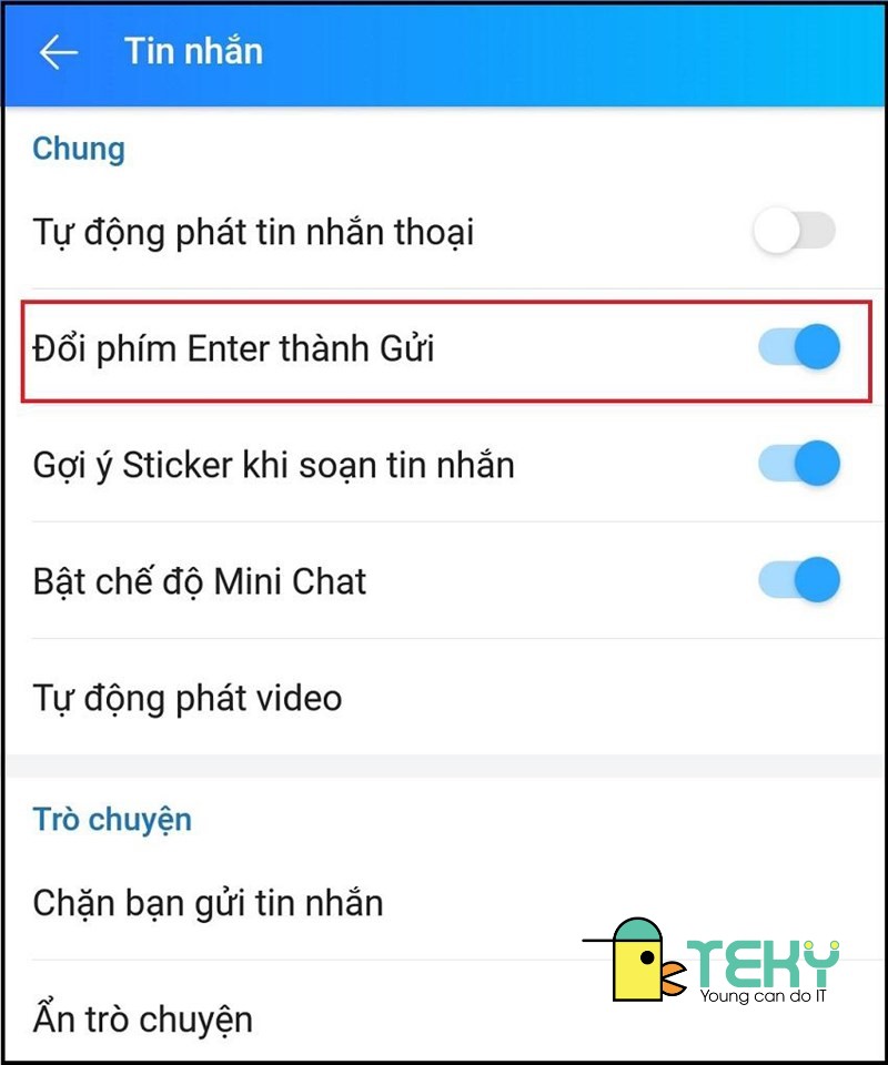 Cách xuống dòng trong zalo