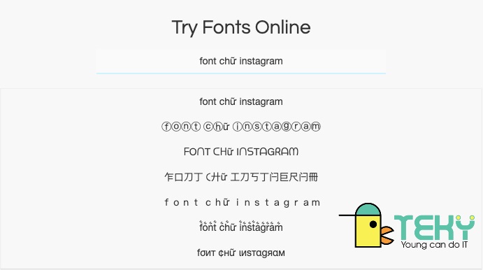 Chào đón font chữ Instagram mới nhất năm 2024! Những phông chữ đẹp mắt và tinh tế sẽ giúp bạn tạo nên một trang cá nhân ấn tượng và thu hút sự chú ý của người khác. Hãy chiêm ngưỡng những hình ảnh liên quan để cập nhật và áp dụng những font chữ mới nhất này.
