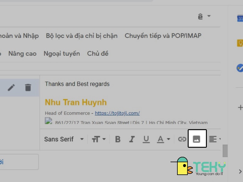 Tạo chữ ký gmail