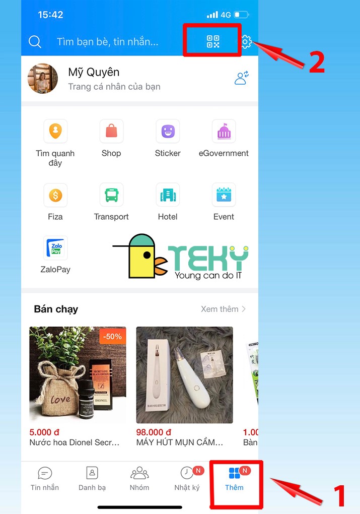 Cách quét mã qr trên zalo siêu đơn giản tại Teky 