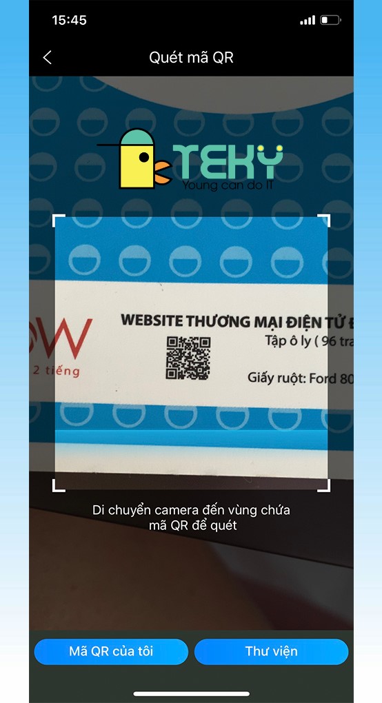 Cách quét mã qr trên zalo siêu đơn giản tại Teky 