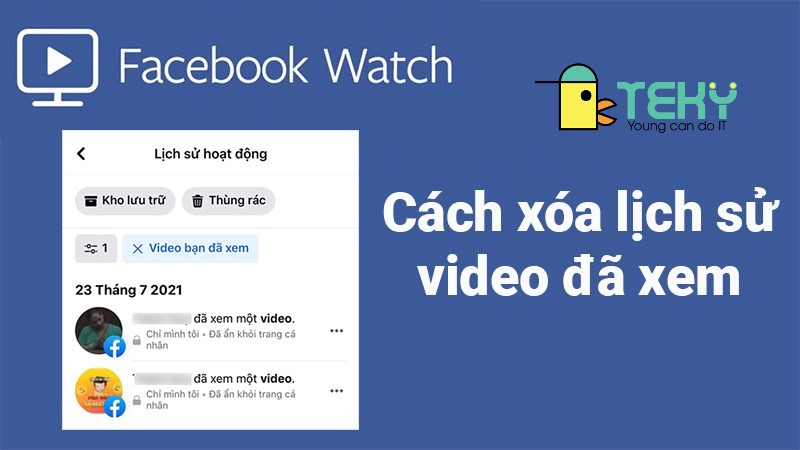 cách xóa video đã xem trên facebook