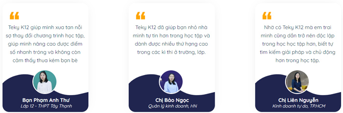 Phản hội về chất lượng gia sư dạy kèm tại Teky K12