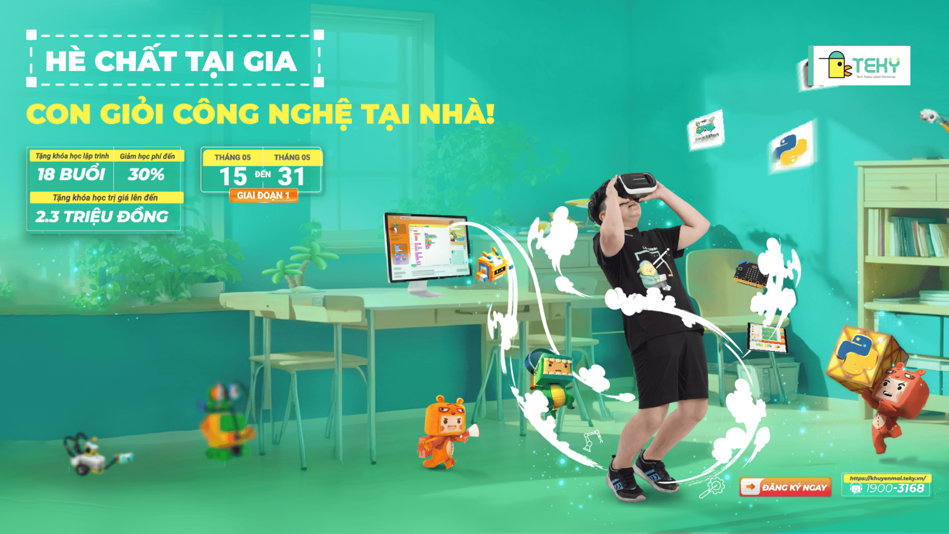 lớp học lập trình online cho trẻ dịp hè
