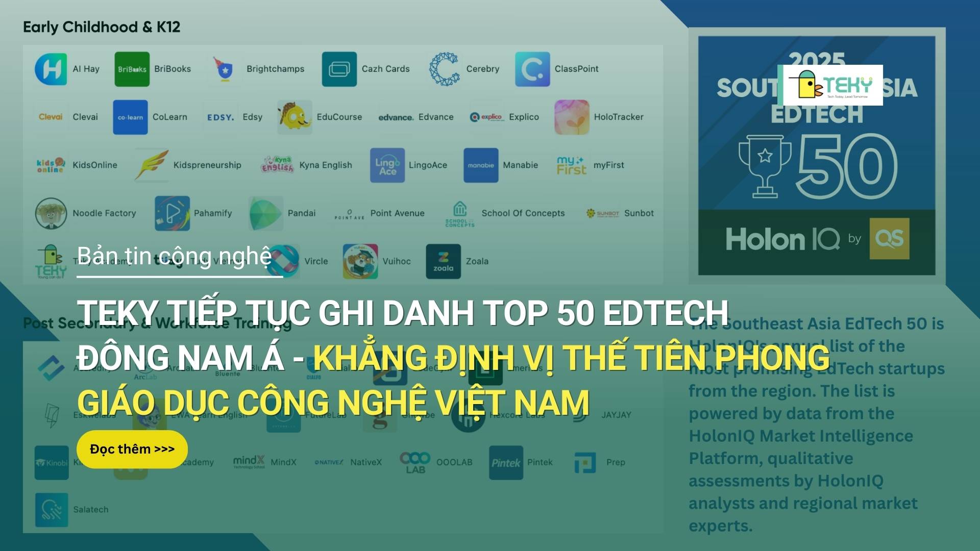 Teky tiếp tục ghi danh Top 50 EdTech Đông Nam Á - Khẳng định vị thế ...