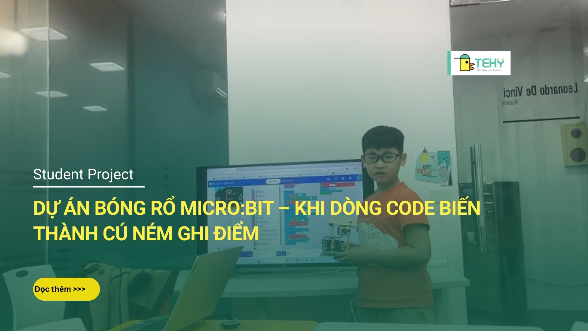 Khi bé làm game biến dòng code thành cú ném ghi điểm