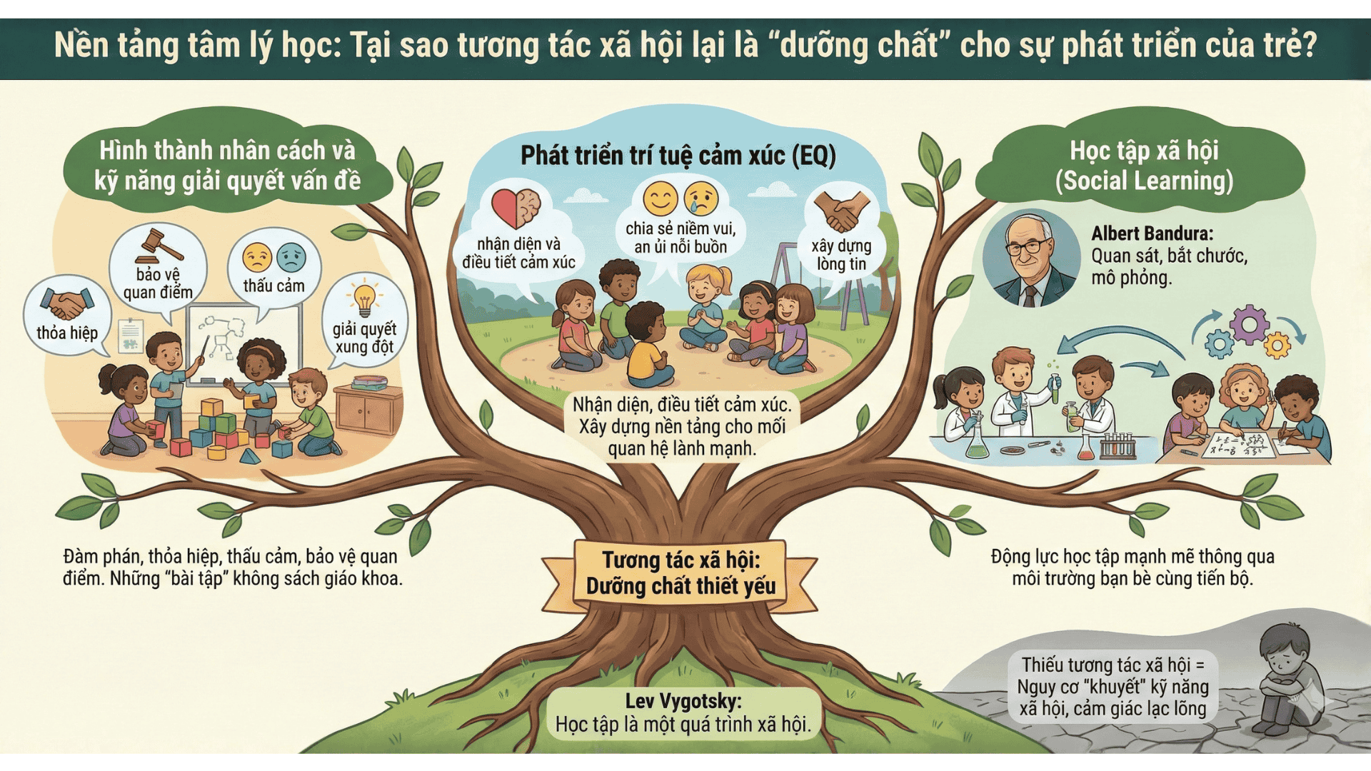 Tương tác xã hội là "dưỡng chất" cho sự phát triển của trẻ (Nguồn: Teky Edtech)