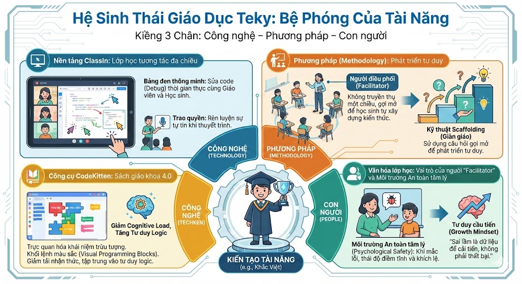 Hệ sinh thái giáo dục Online kiến tạo công dân toàn cầu (Nguồn: Teky Edtech)