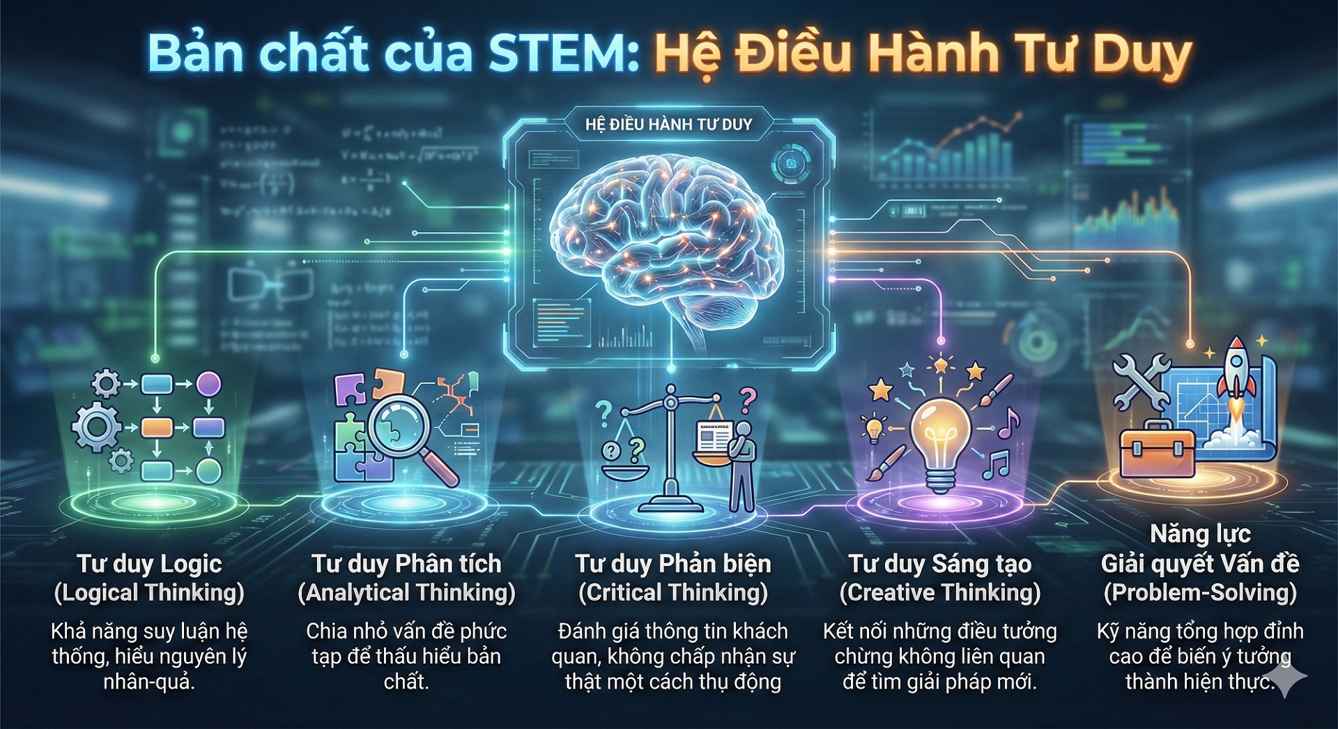 Bản chất STEM là hệ điều hành tư duy
