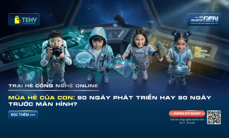 trại hè công nghệ online cho trẻ