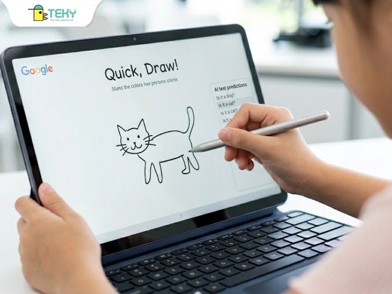 be-ve-hinh-con-meo-tren-ung-dung-quick-draw-cua-google