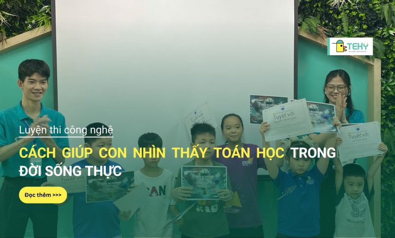 Trang bìa cách giúp con nhìn thấy Toán học trong đời sống thực