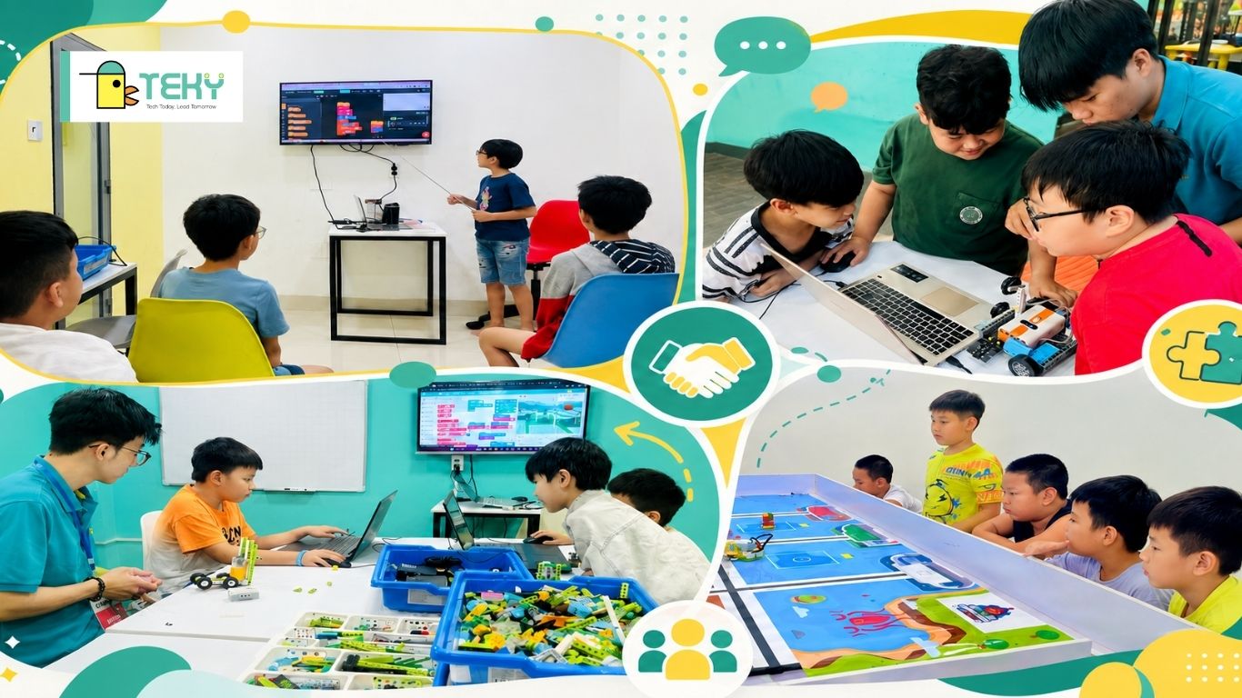 Các bạn trẻ đang thảo luận ý tưởng để tạo sản phẩm của riêng mình