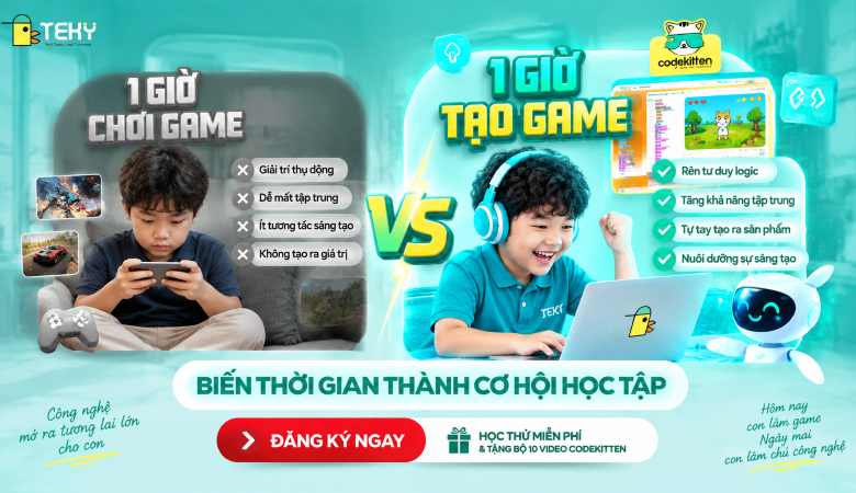 1 Giờ Chơi Game Thông Thường Và 1 Giờ Học Lập Trình Qua Codekitten: Khác Biệt Nằm Ở Đâu?