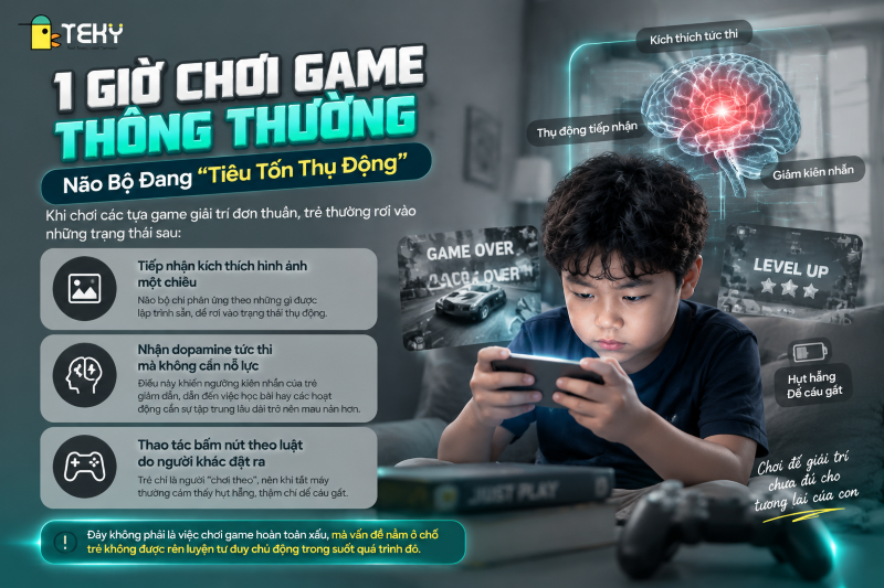 1 Giờ Chơi Game Thông Thường: Não Bộ Đang "Tiêu Tốn Thụ Động"