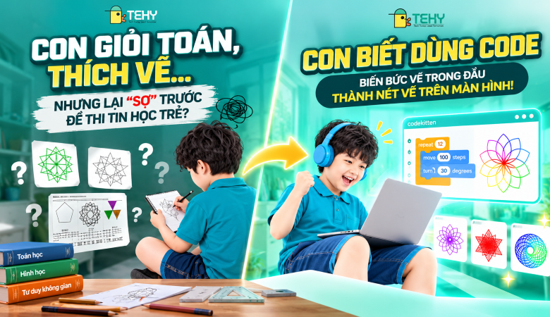Con Giỏi Toán, Thích Vẽ Nhưng Lại "Đứng Hình" Khi Thi Tin Học Trẻ?