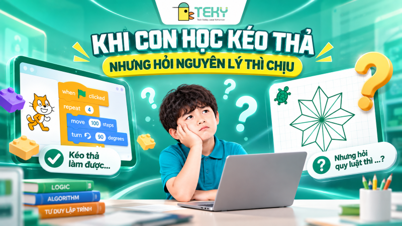 Khi Con Học Kéo Thả Nhưng Hỏi Nguyên Lý Thì Chịu