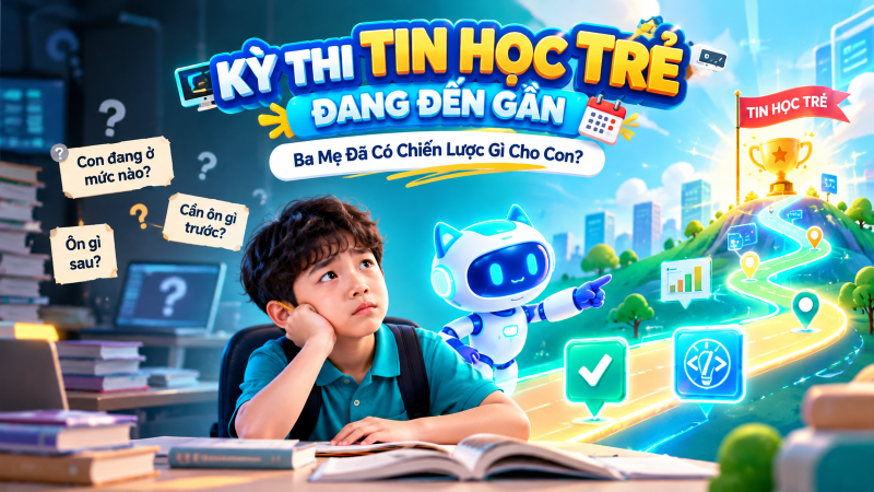 Kỳ Thi Tin Học Trẻ Đang Đến Gần: Ba Mẹ Đã Có Chiến Lược Gì Cho Con?